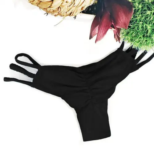 

Hirigin New Sexy Women Summer Beachwear Hollow Out Bandage Cheeky Bikini Bottom Thong Trangle Swimwear Bathing Bottom