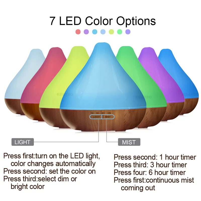 300 мл ультразвуковой увлажнитель с эфирными маслами ароматерапии прохладного