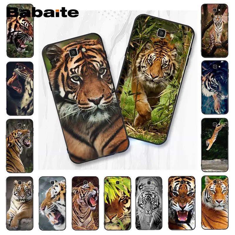

Babaite Animals tiger Black Soft Phone Case Cover For Samsung Galaxy J7 J6 J8 J4 J4Plus J7 DUO J7NEO J2 J7 Prime