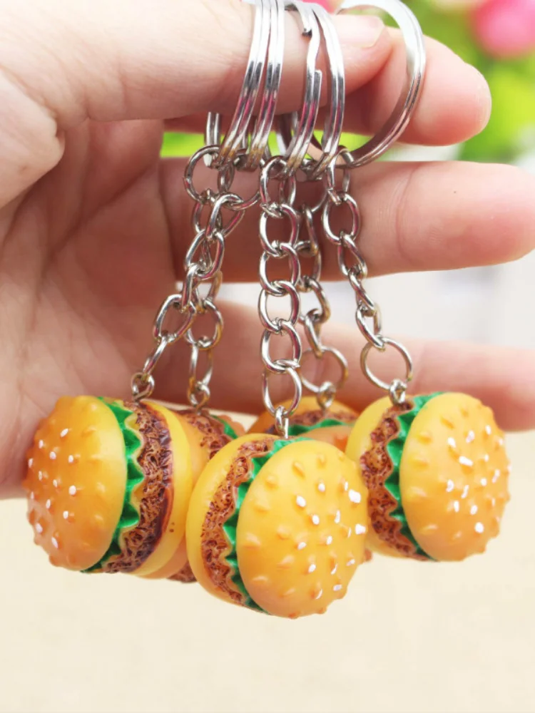 Набор из 10 шт. Милые гамбургер брелки для ключей вечерние свадебные сувениры