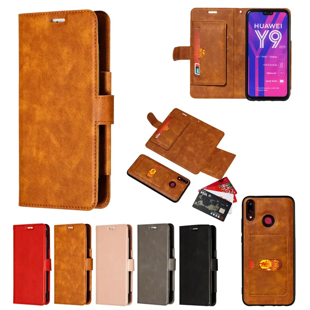 Для huawei Y9 Y7 Y6 2019 2018 Nova 4 3i 3 Коврики 20 10 Pro Lite чехол 2 в 1 съемный из искусственной кожи