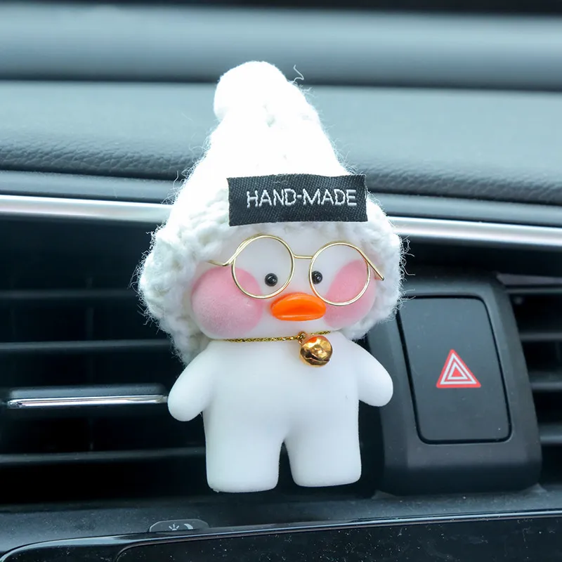 8 см Kawaii LaLafanfan кафе утка игрушка мультфильм милый утка автомобиль Декор животных Куклы Игрушки для девочек подарок на день рождения для детей - Цвет: 13