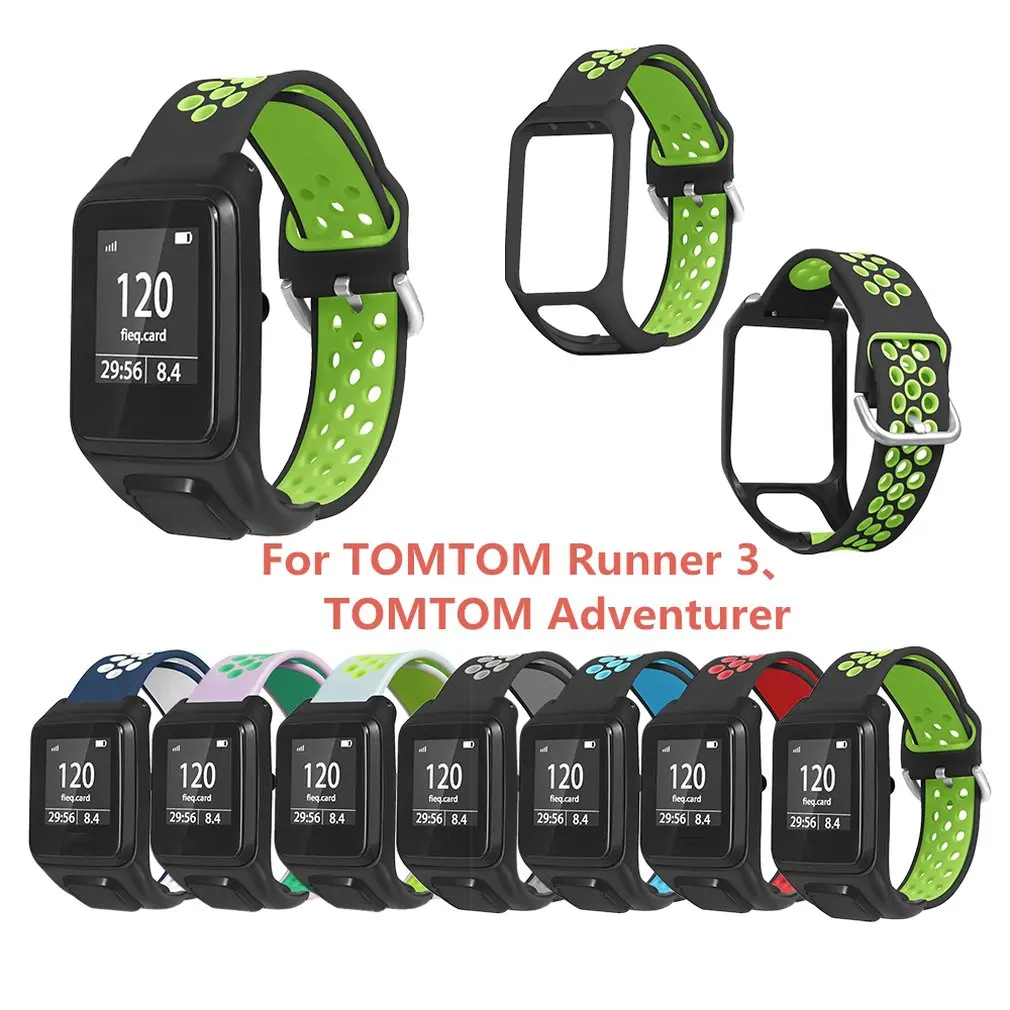 Twee-color Siliconen наручный ремешок Horloge для TomTom Runner 2 3 Spark GPS фитнес-трекер сменный |
