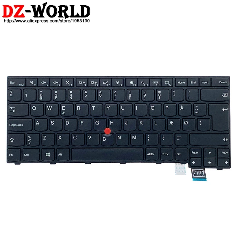 

New Original DK Danish Keyboard for Lenovo Thinkpad 13 T460S S2 2nd T470S Laptop Teclado 01YT109 00PA502 00PA420 01YR055