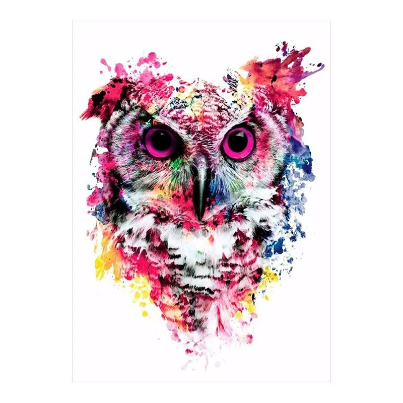 

Набор для алмазной вышивки Dpsprue DF073, картина из квадратных/круглых страз «красочная Сова», вышивка крестиком, 3D декор, подарок