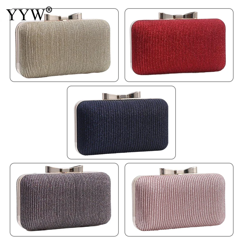 

Bow Clasp Cloth Evening Party Clutch Bag for Women Wedding Designer Party Handbag Glitter Sequin Women's Clutch Bag 2021 bolsa