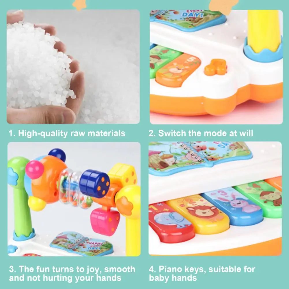 children baby rotating music piano with light sound educational toy kids gift animals sounding keyboard baby playing type musica free global shipping