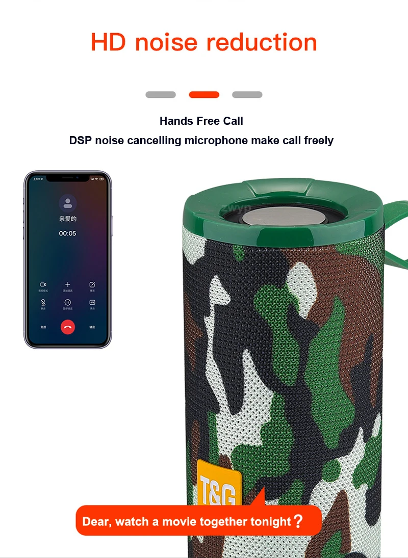 

TG149 Bluetooth динамик открытый водонепроницаемый 3D портативный стерео музыкальный центр, сабвуфер поддерживает FM TFcard AUX