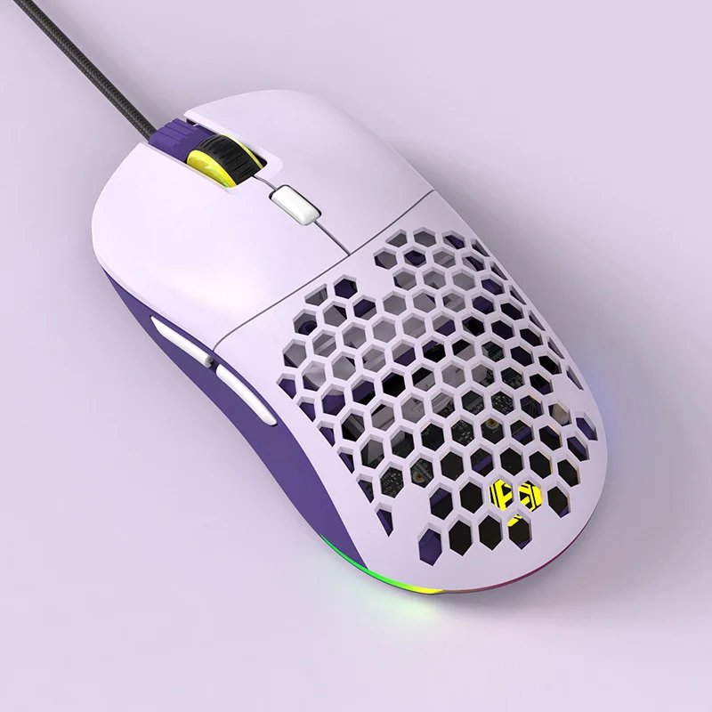 

New Improved Gaming Mouse Rgb Dynamic Lighting Effect Removable Diy Accessories Hollow Mouse Eight-Button Six-Speed Dpi