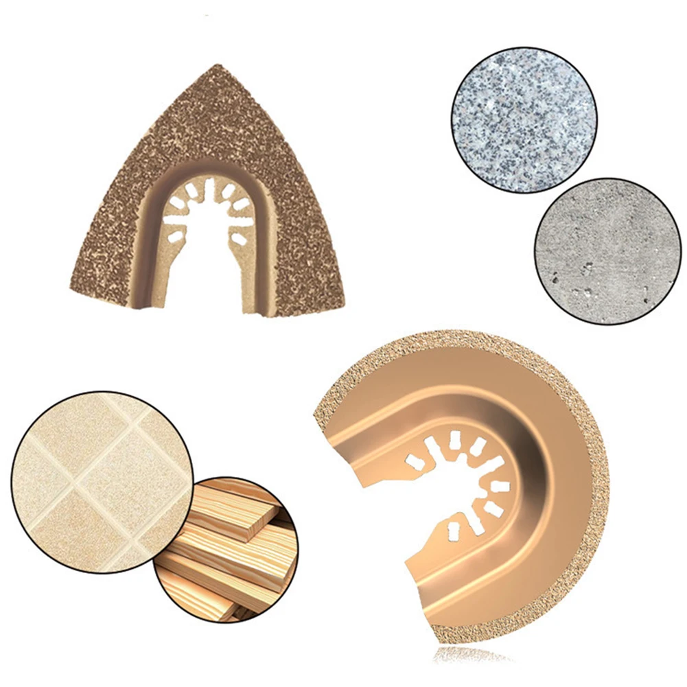 

5pcs/set Universal Trimming Replacement Oscillating Tool Quick Release Grinding Hard Tools Concrete Saw Blade Ceramic Tile
