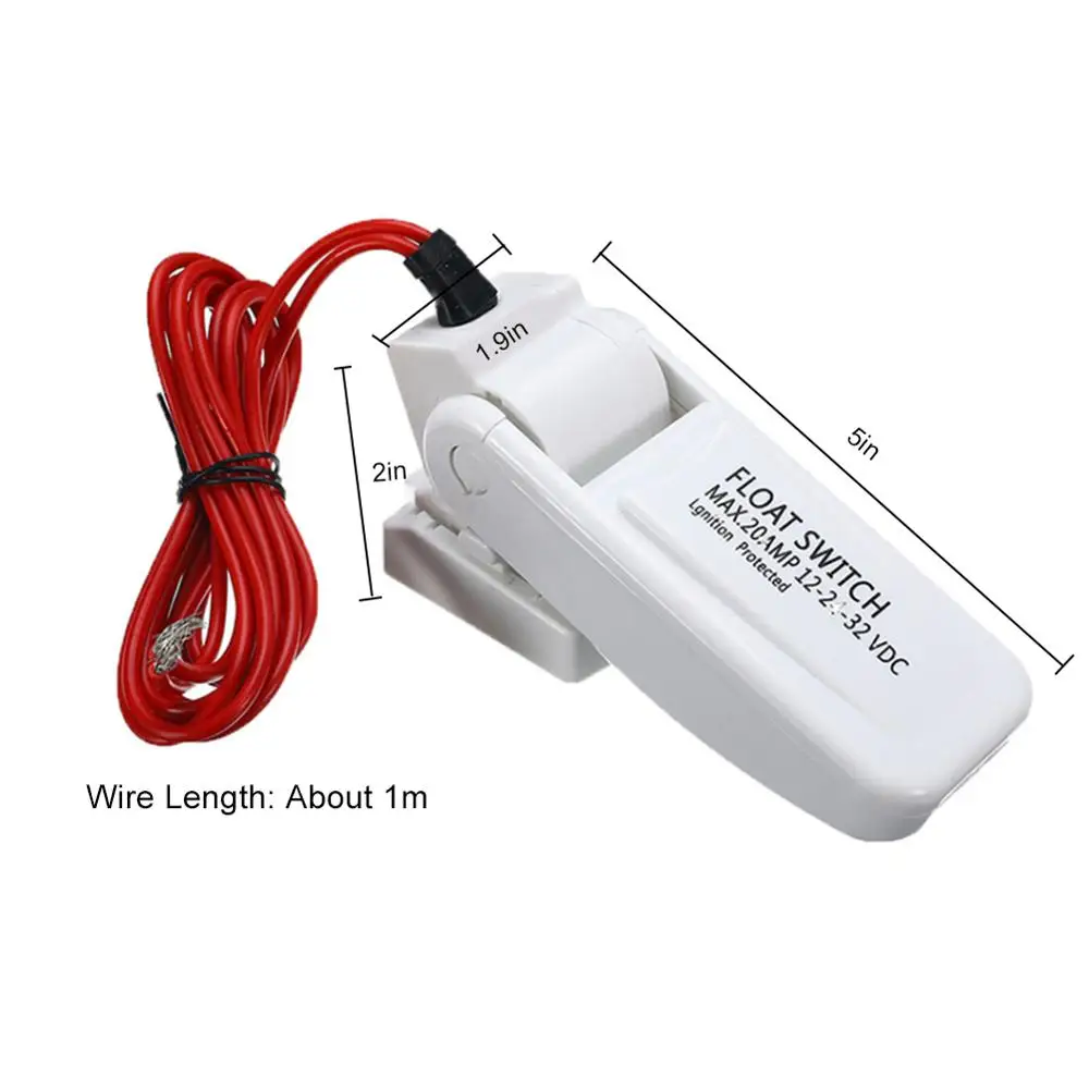 

12v Automatic Electric Boat Marine Bilge Pump Float Switch Water Level Controller DC Flow Sensor Switch