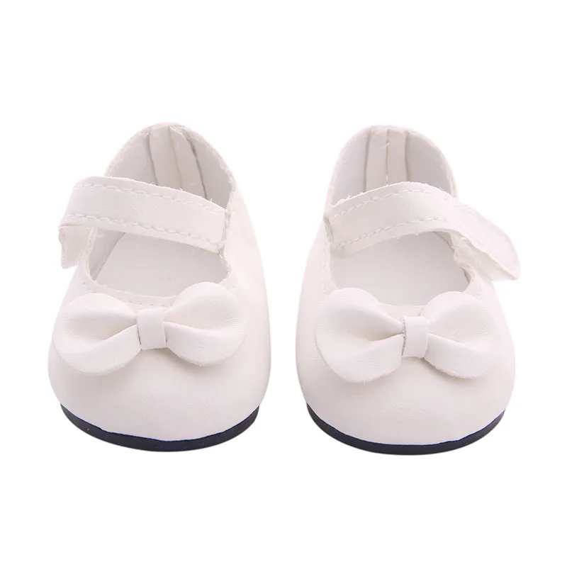 

Doll White Cortex Shoes With Sequins Fit 18 Inch American Doll&43cm Baby New Born Doll Clothes Accessories,Girls Toys DIY