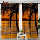 Роскошная занавеска С 3D принтом, для гостиной, заката, пляжа, кухни