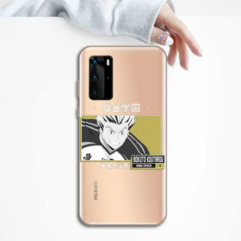 

Japan Anime Volleyball Boy Haikyuu Phone Case Transparent for Huawei P honor 8 10i 20 30 40 smart 2019
