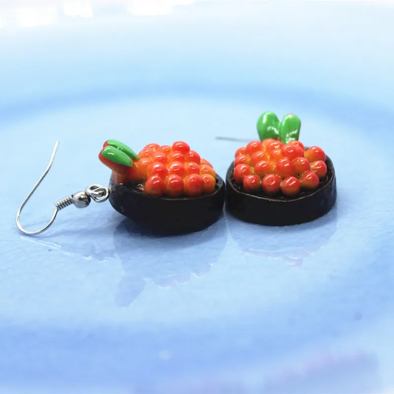 Забавные серьги для гурманов шоколада блинчиков шампуров чая яйца сосисок