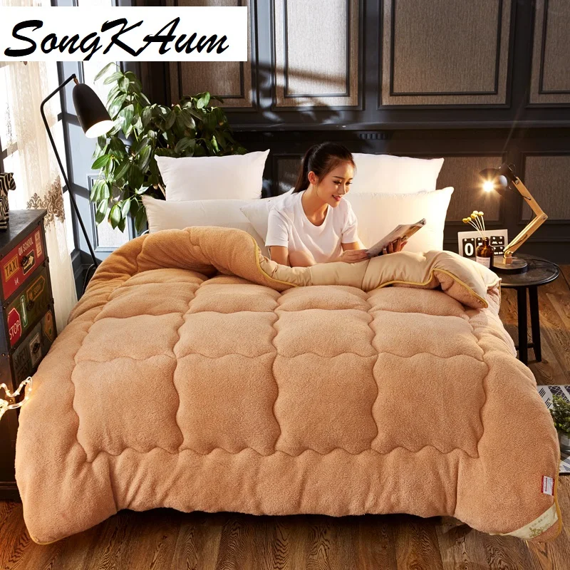 SongKAum новый стиль ягненка бархат зима одеяло шерсть осень и толще тепло подарок