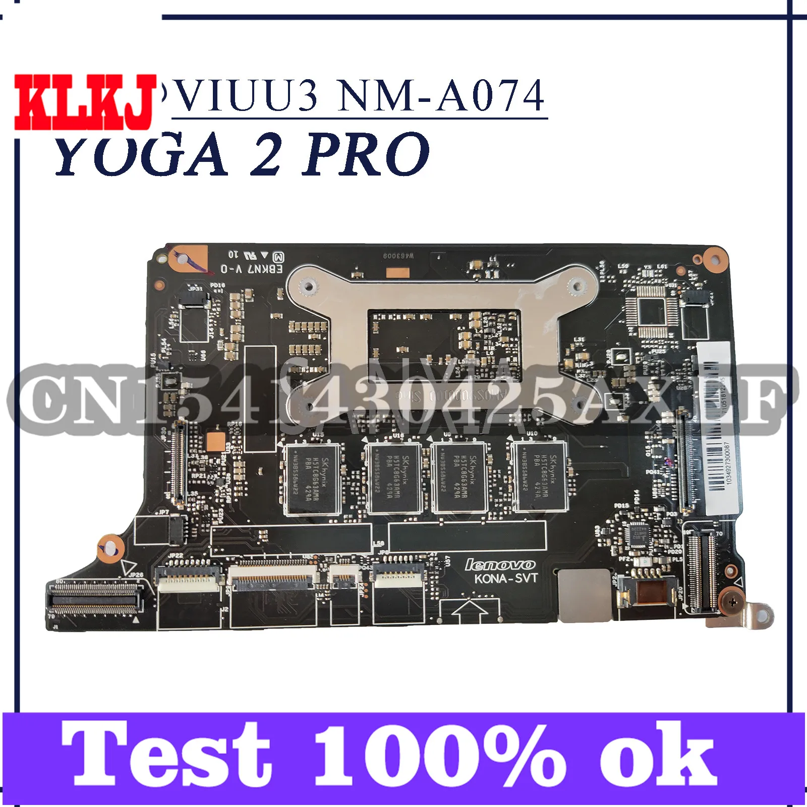 

KLKJ NM-A074 Laptop Motherboard For Lenovo YOGA 2 Pro Original Mainboard 8GB-RAM I5-4210U/4200U CPU