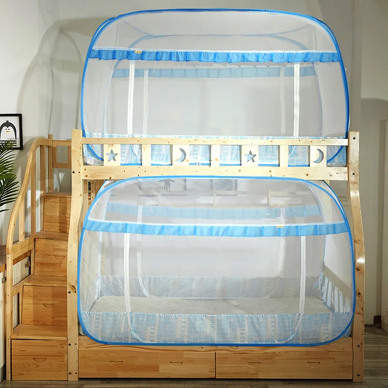 Billig Konzentriert Moskito Net Kostenloser Installation Student Schlafsaal Drei Tür Moskito Net Etagen Bett Klamboe Zelt Bett Baldachin EB50WZ