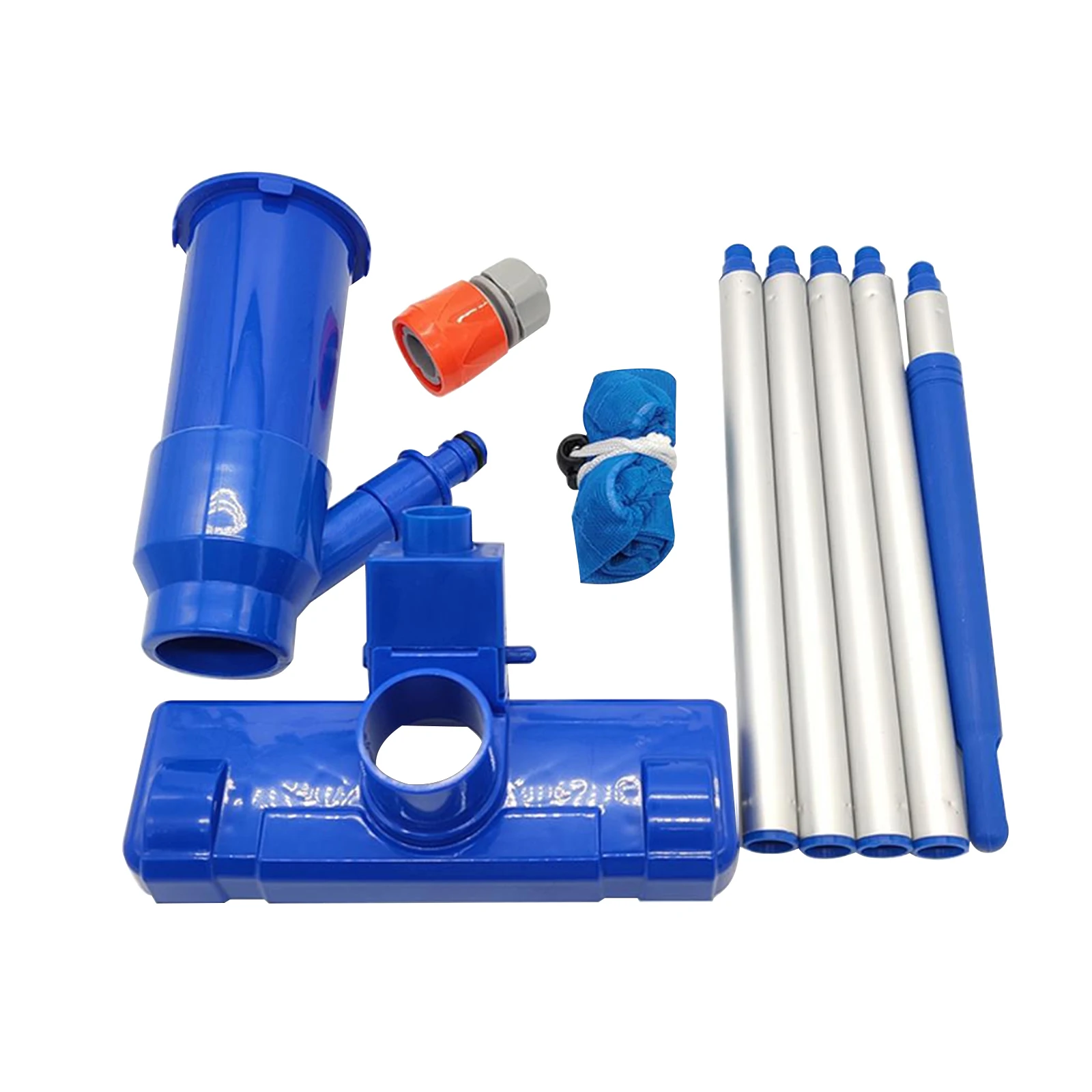 

Pool Vacuum Cleaning Kit Mini Vacuum Cleaner Spa Pond Fountain Vacuum Jet with 5 Section Pole Kits Handheld Underwater Cleaner