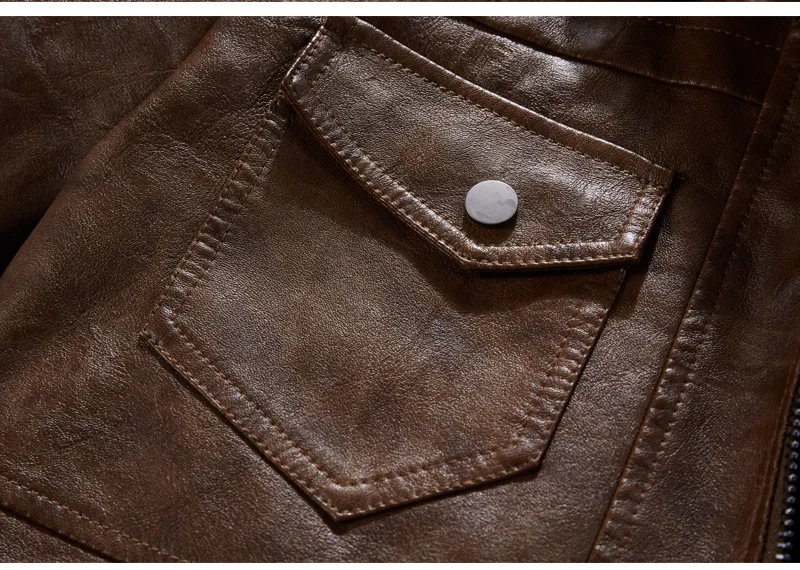 Classic Men Motorcycle Leather Jackets Winter Biker Coat Fashion Casual Hooded Faux Jacket Warm PU Leather Chaqueta Cuero Hombre