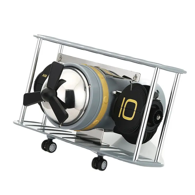 Креативные Часы Раскладушки с головой самолета автоматические потертые