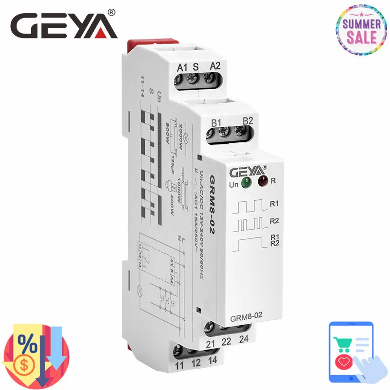 GRM8 реле блокировки памяти импульсного Тип 16A шаг Din Rail AC230V или переменного тока/DC12