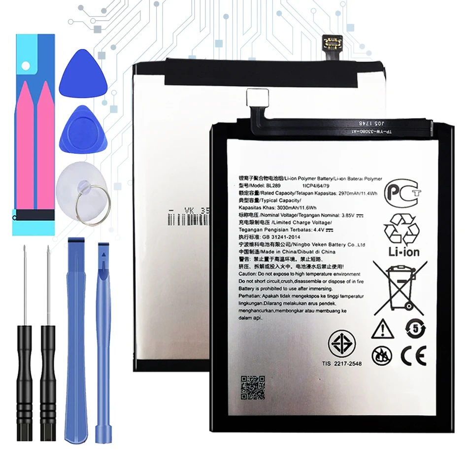 

BL289 3030mAh Replacement Battery For Lenovo K5 Play BL 289 K5Play