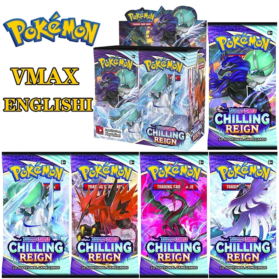 Новинка 2021 360 шт. карта TCG: меч и щит регламентирующая карточка Calyrex Vmax карт Pokemon