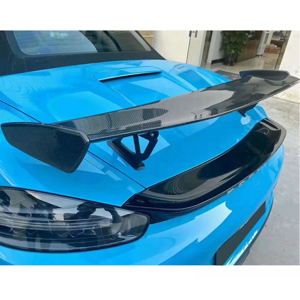 Автомобильный задний спойлер для гонок губа крыла Porsche Cayman Boxster 981 GT4 черное