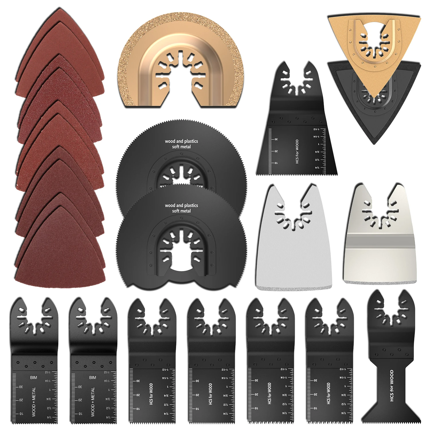 

25Pcs Oscillating Tool Saw Blades for Renovator Power Tools for Dremel Electric Wood Working Tools Accessories