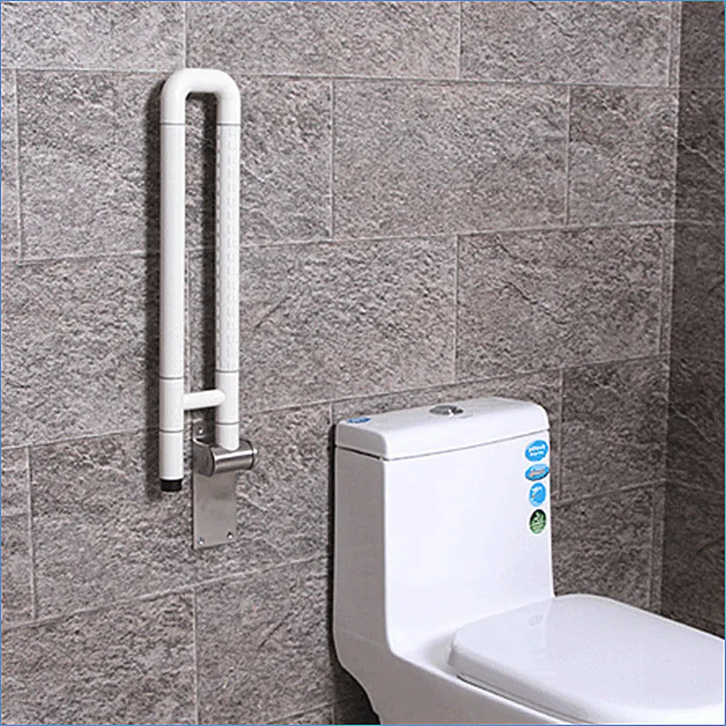 60 см желтые и белые поручни из нержавеющей стали для защиты туалета безопасности