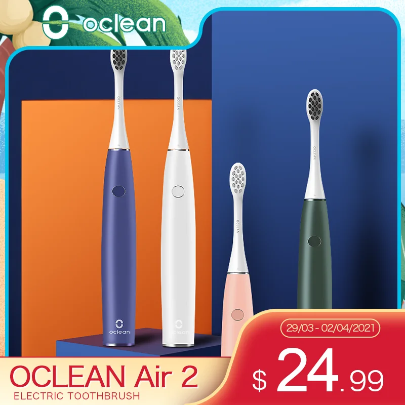 

2020 Air 2 New Oclean Sonic Electric Toothbrush Noise reduction Fast Charging 3 Brushing Modes Tooth Brush For Adult