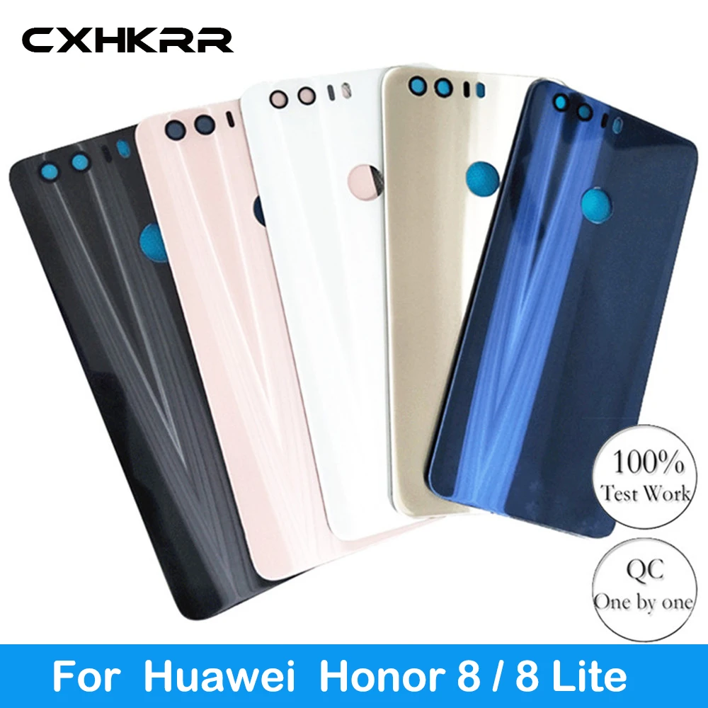 Задняя стеклянная крышка батарейного отсека для Huawei Honor 8 Lite с оригинальным логотипом|Корпусы и рамки