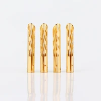 12pcs cmc styl gold plated copper bfa z type 4mm banana plug speaker cable connector