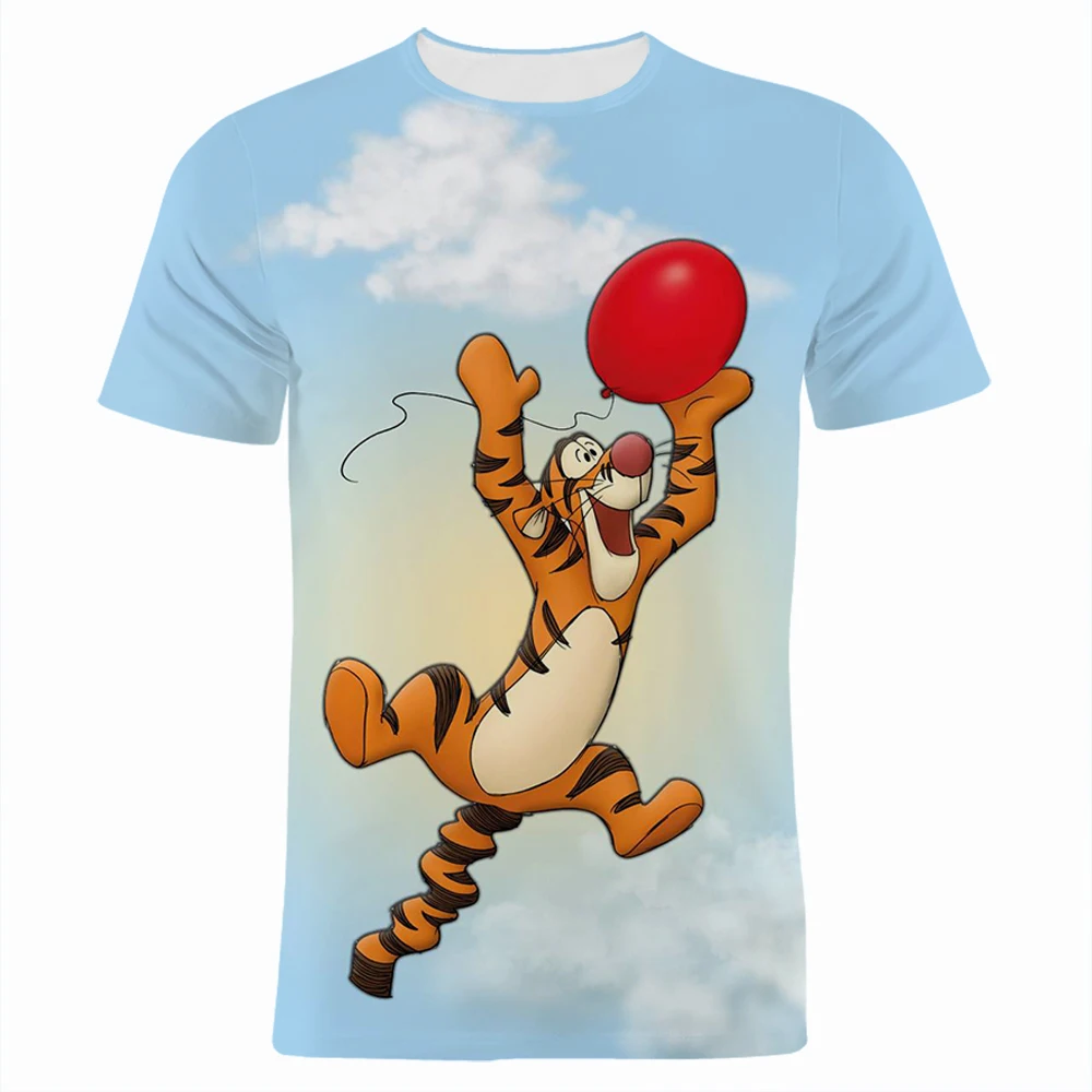 

Women's T-shirt Fashion Disney The Tigger Movie 3D Print Men T Shirts Summer Cartoon Anime Clothes For Children plus size 6XL