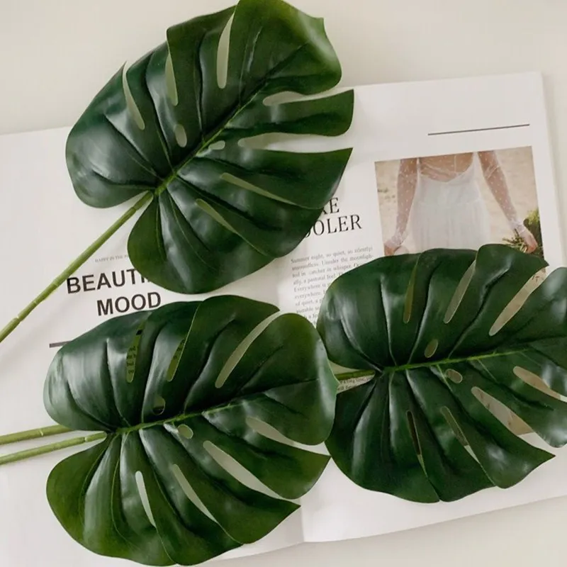 

Wholesale Wedding Home Decorative Monstera Leaves Real Touch artificial plant leaves
