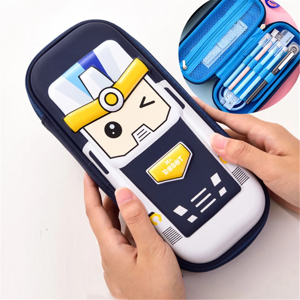 Большой 3D мультфильм дети EVA школьный пенал студенческий мешок