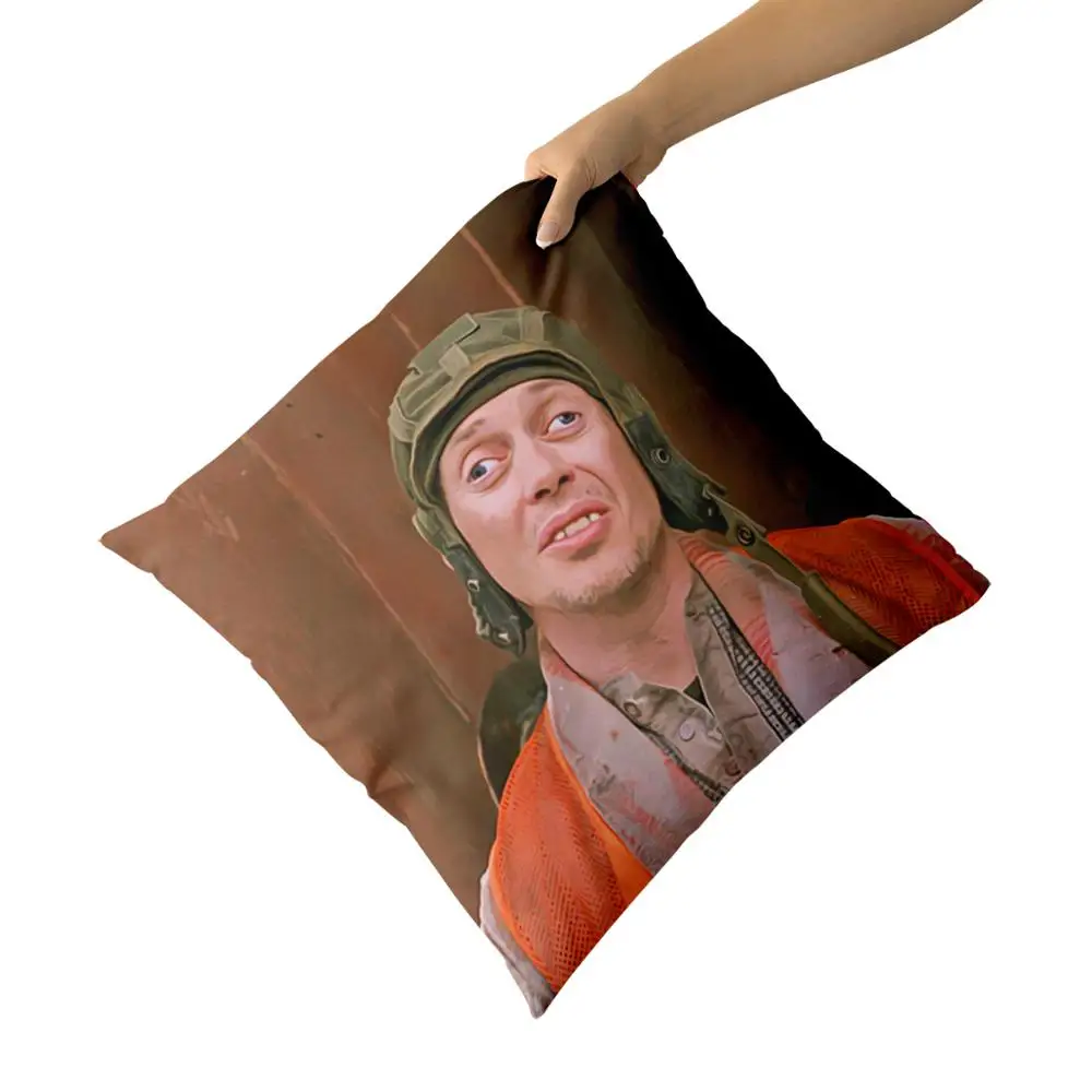 Стив бусеми сумасшедшие глаза хлопчатобумажная парусиновая Подушка на заказ