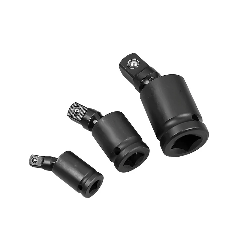 

3Pcs Black Car Air Impact Socket Tool 1/2Inch 3/8Inch 1/4 Inch Drive Swivel Universal Joint Air Impact Socket Set