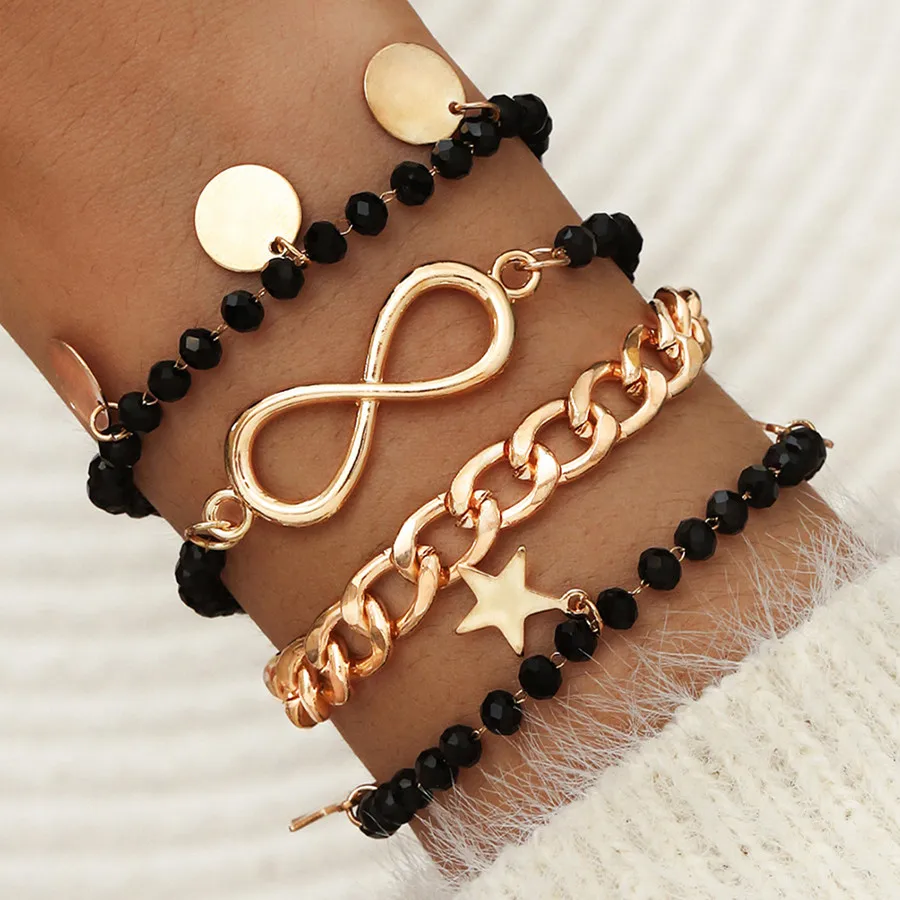 Женский винтажный браслет DIEZI с имитацией жемчуга цепочка подвеской в виде