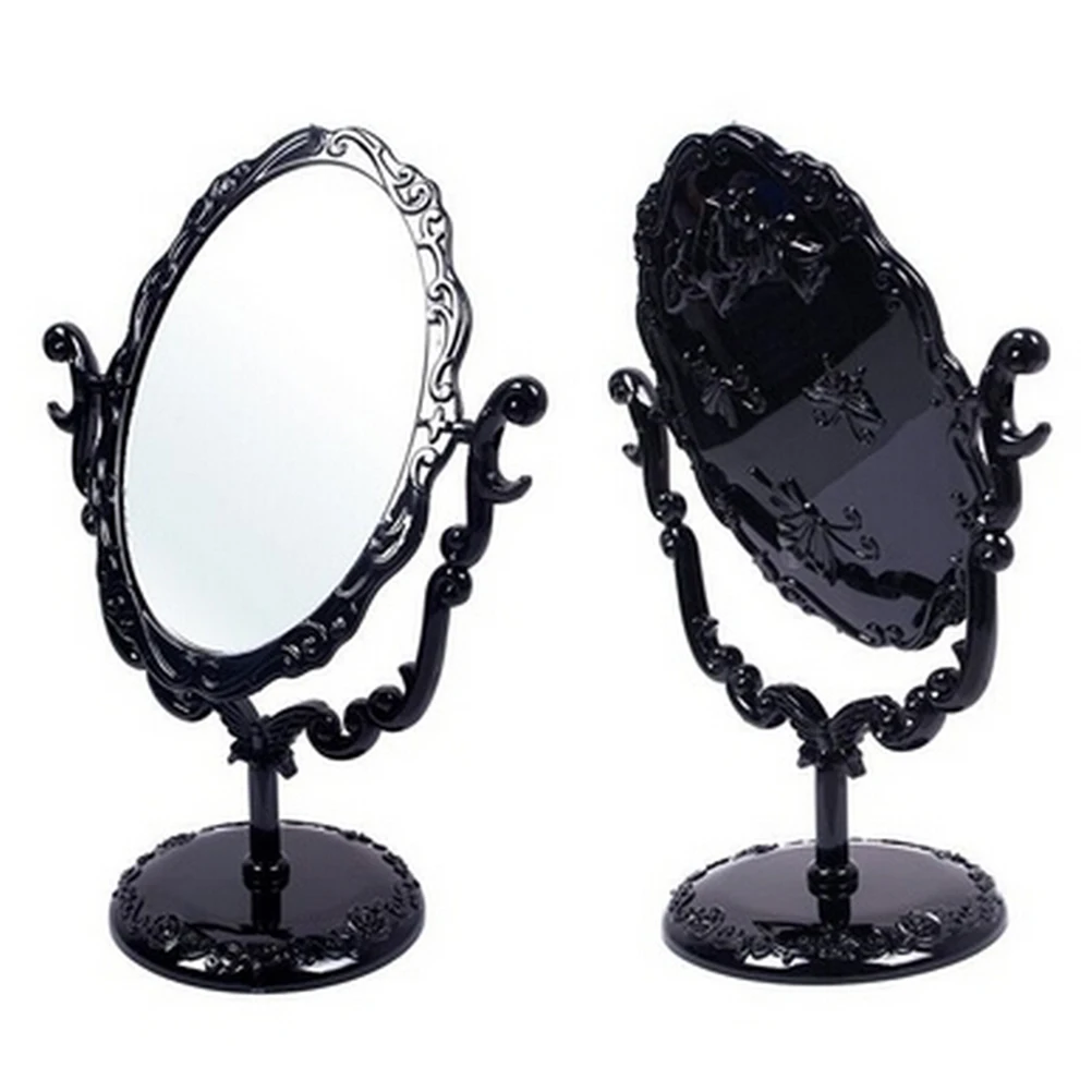 Зеркало для макияжа черное винтажное в готическом стиле | Красота и здоровье
