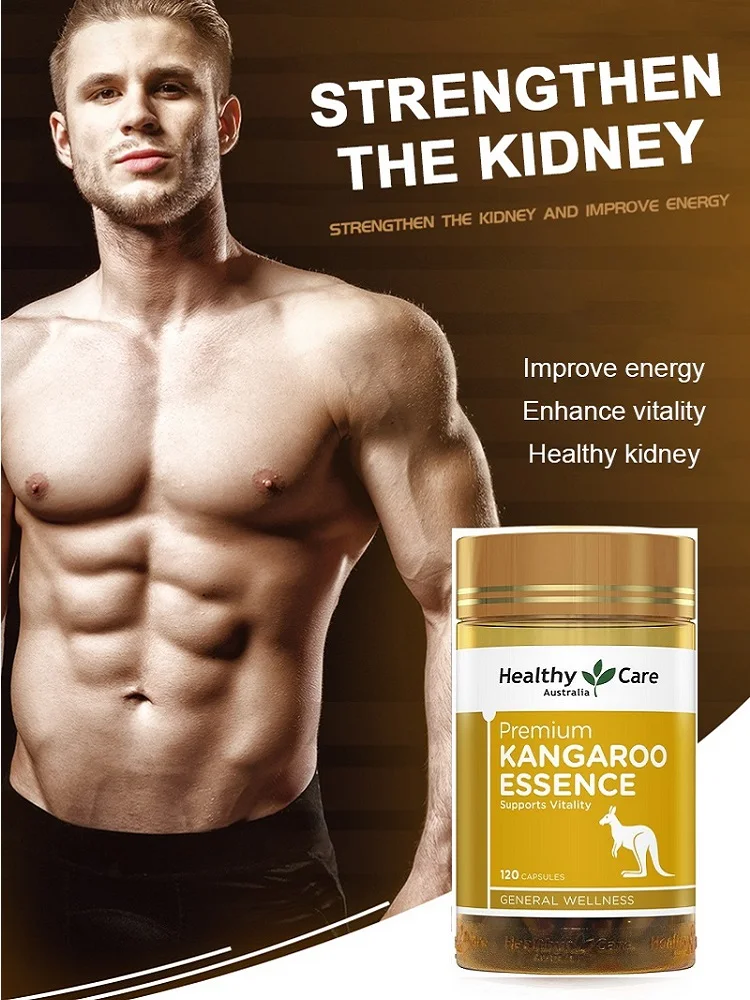 

Healthy Care Kangaroo Essence Capsules Protein Minerals Health Wellness Supplements Male Tonic Men Vitality Reproductive Pills