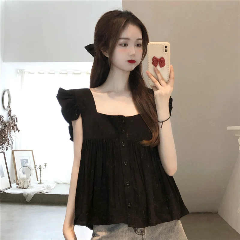 Детская рубашка с воротником летнее платье новинка 2021 Корейская версия милое