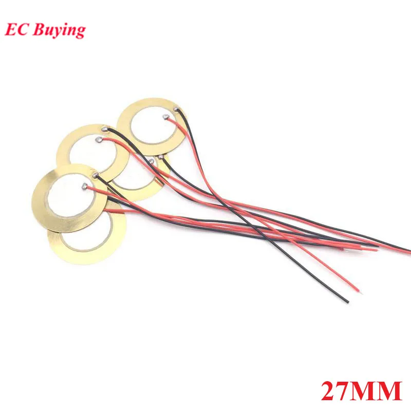 10 шт. пьезоэлектрическая пьезокерамическая пластина пластины диаметром 27 мм для