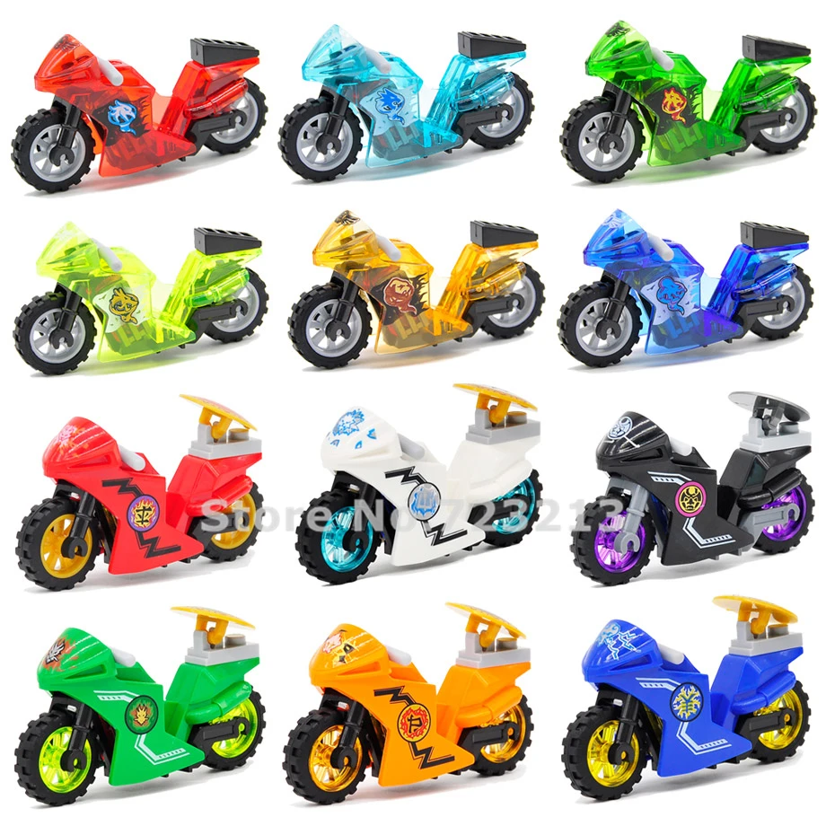 

Feleph мотоциклы 6 шт./лот мотор с фигурой велосипед Цикл MOC мультфильм строительные блоки наборы модели Кирпичи игрушки для детей