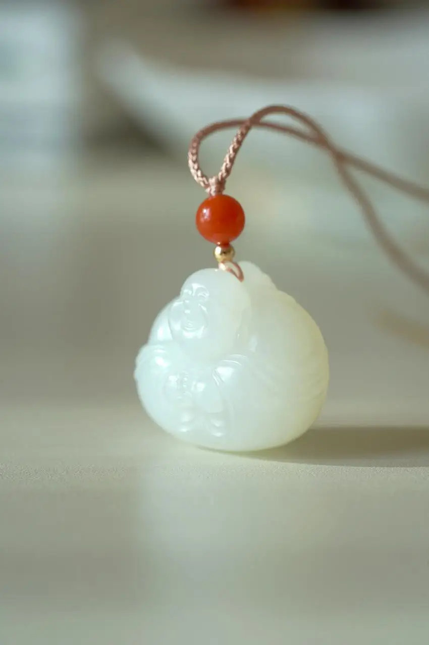 Китайское традиционное резьбовое ожерелье ручной работы из натурального