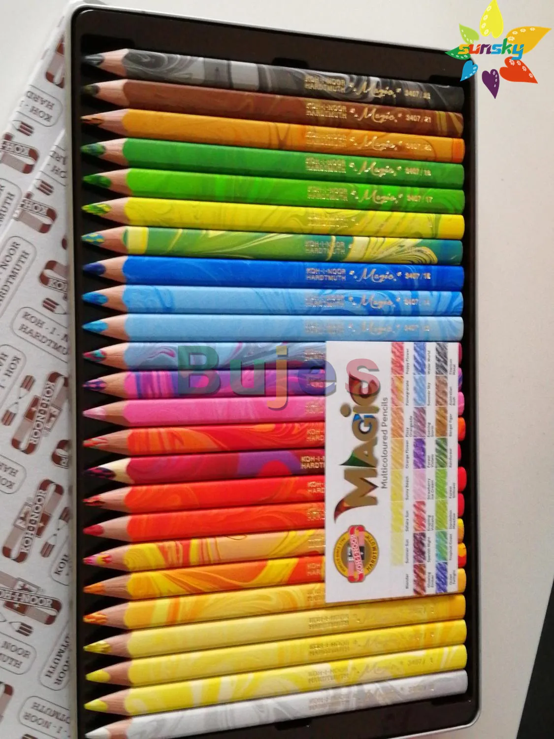 24 шт./компл. волшебный цветной карандаш 3 в 1 Радужный lapis de cor разноцветный для