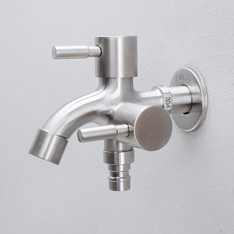 

Double Faucet Wall Mount Washing Machine Mop Faucet Multi-function Outdoor Balcony Bathroom Kitchen Water Laundry Bibcock Taps