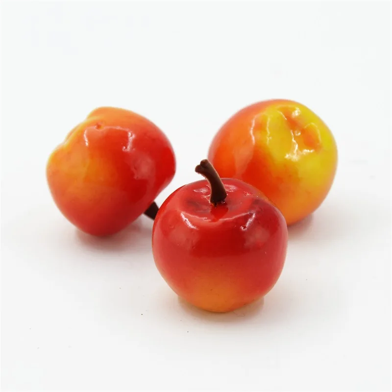 10 шт. 3 см искусственная пена фрукты и овощи Зеленое яблоко для свадебного