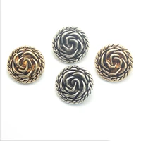 50 pcs small fragrance buttons metal high grade non fading coat rose flower hand sewn button vintage color 18mm 23mm